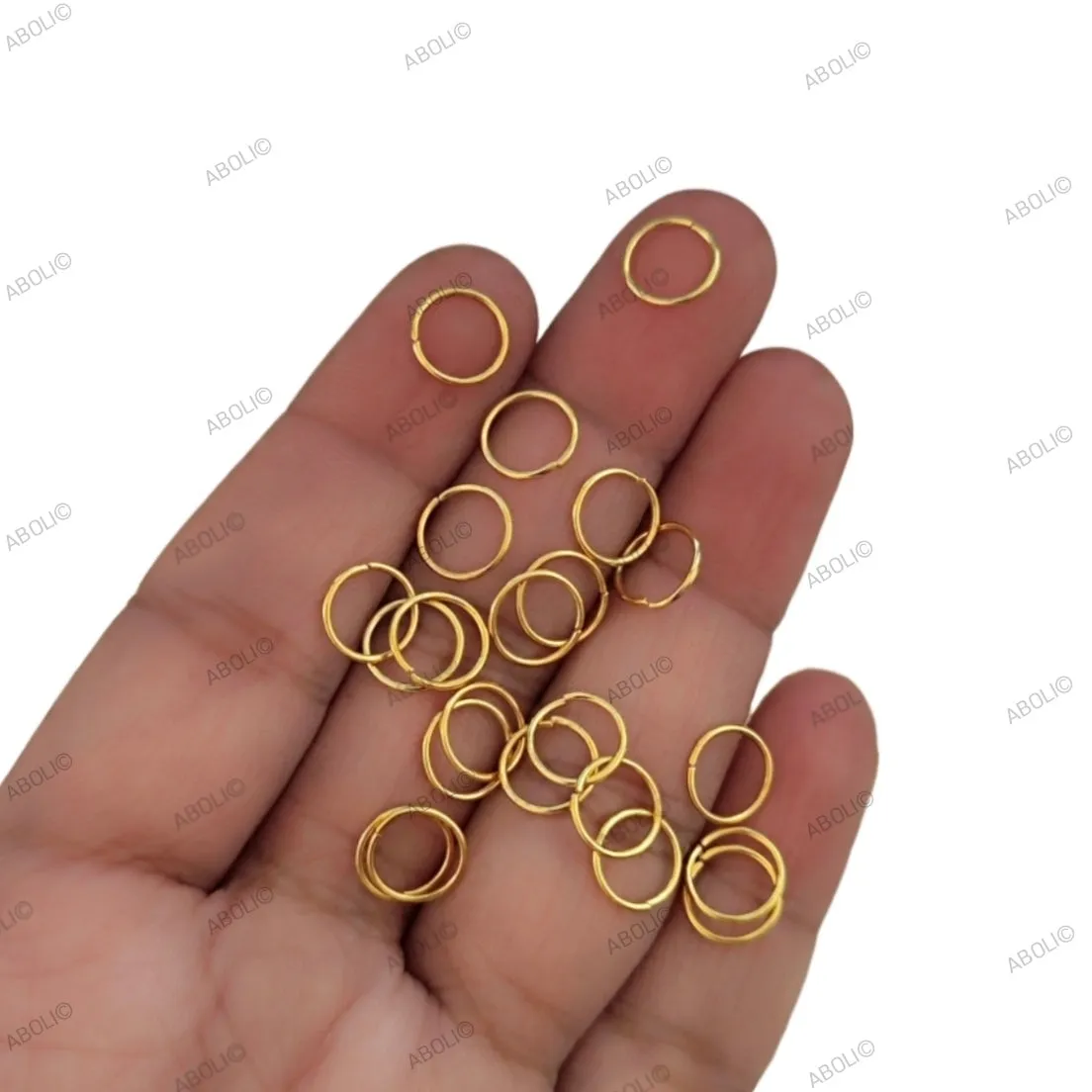 Golden jump rings 8 mm standard metal jump ring JRNG8