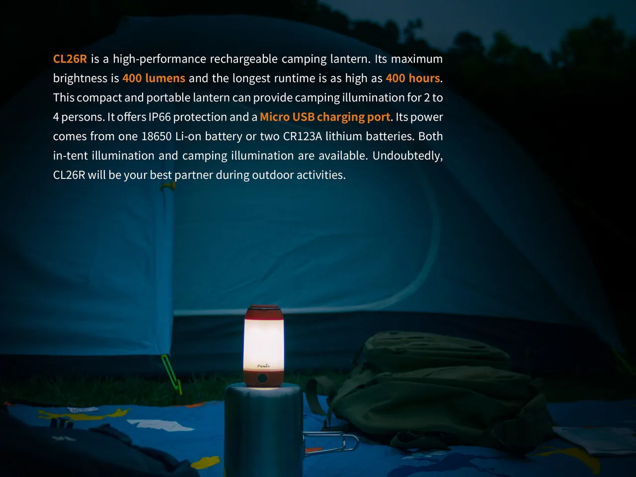 High Performance LED Rechargeable Camping Lantern - CL26R