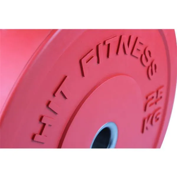 Hit Fitness 25kg Coloured Bumper Plates | Pack of 4