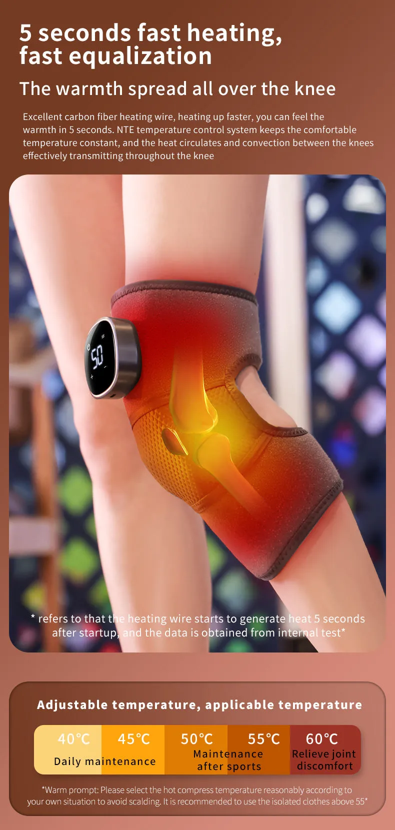 HIVAGI® Electric Heating Knee Massager | Heat Therapy, Vibration, and Joint Pain Relief.