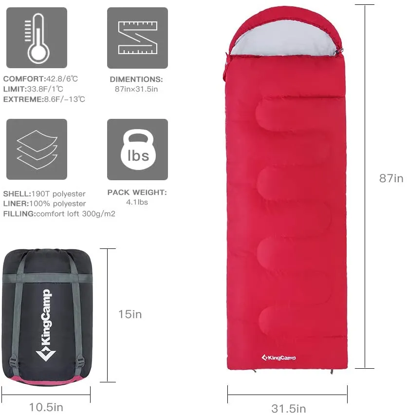 KingCamp Extra Wide 4 Season Sleeping Bag