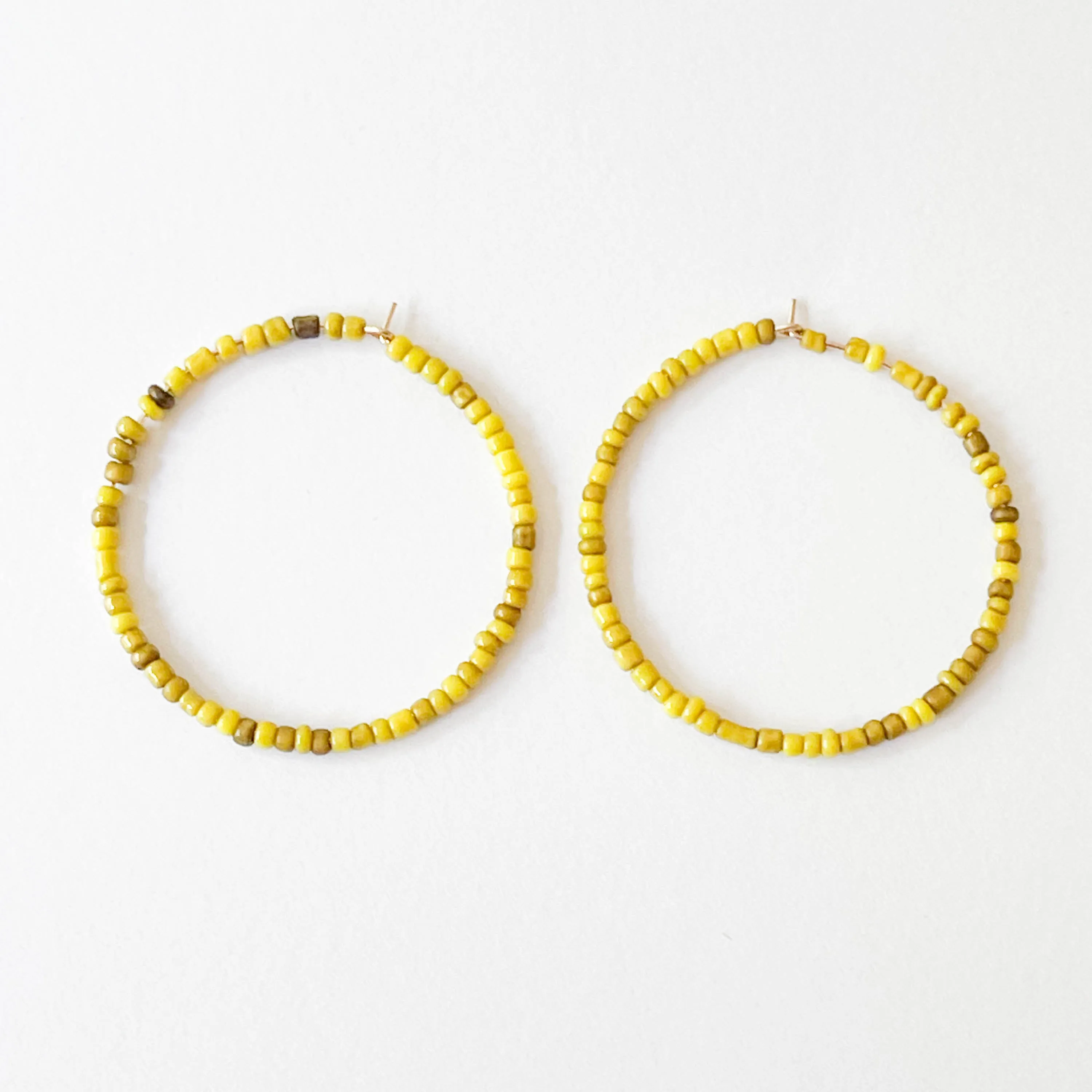 Large Chartreuse Gold Filled Hoops