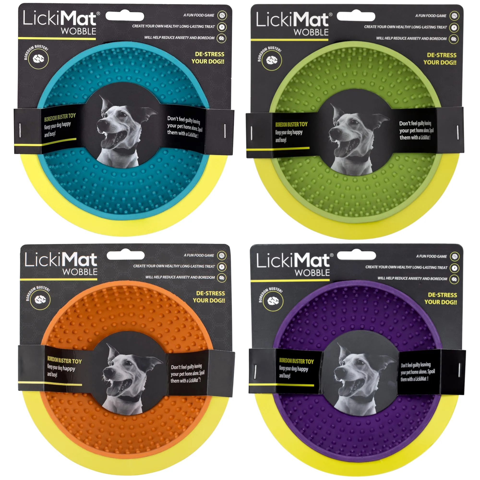 LickiMat Dog Lick Mats Slow Feeders Wobble 4 Colours