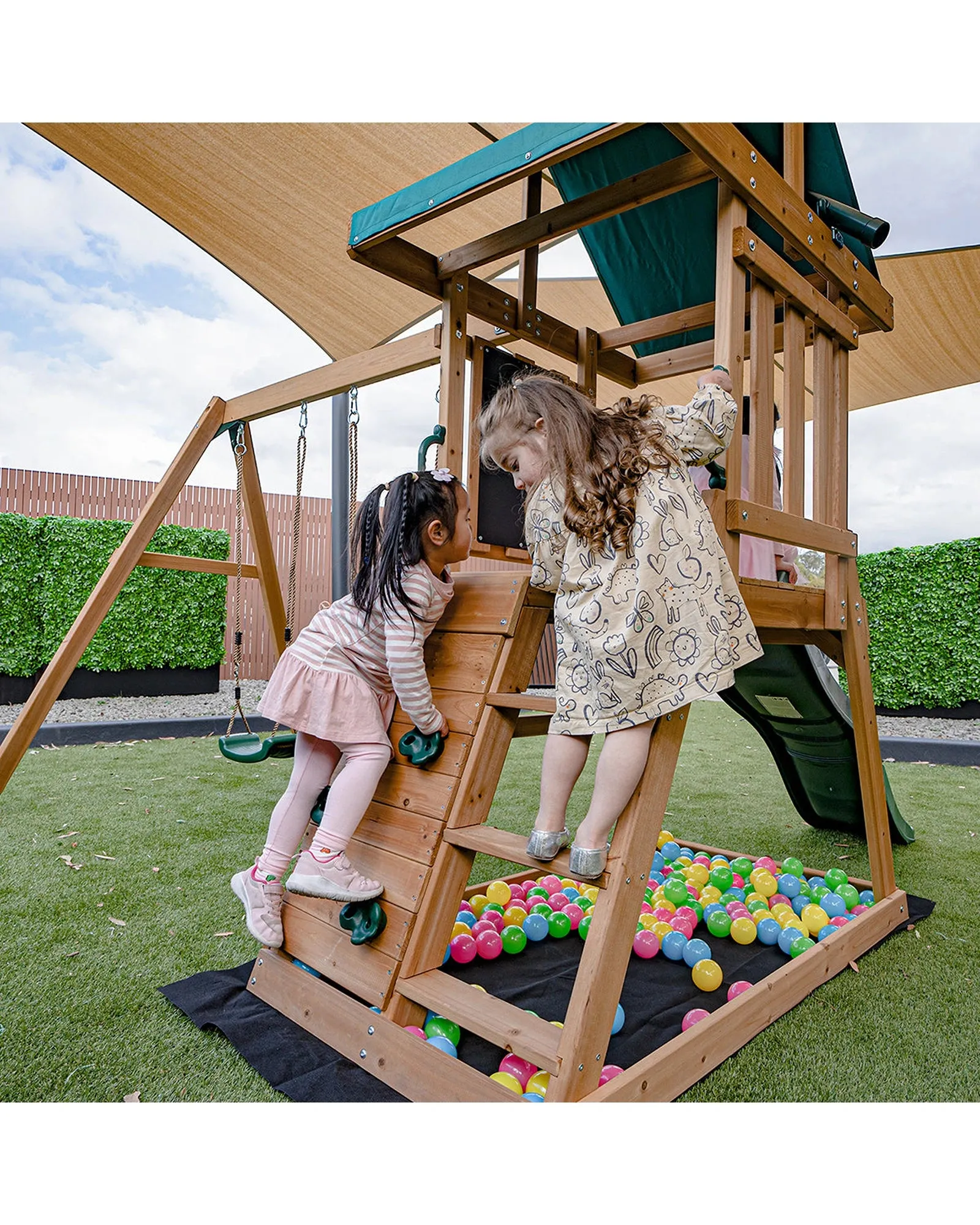 Lifespan Kids Greenvale Play Centre with 1.8m Green Slide