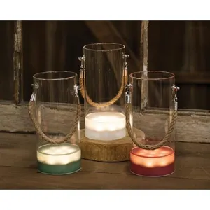 *Lighted Glass Vase