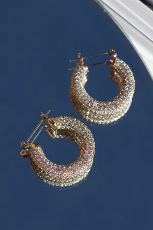 Luv Aj - Pave Baby Amalfi Hoops - Gold