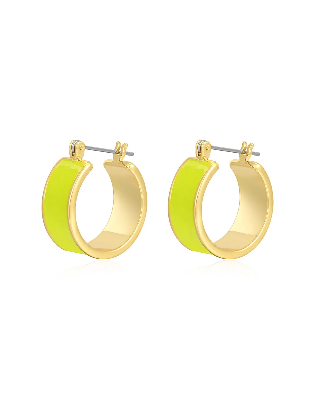 Luv AJ - Positano Hoops - Neon Yellow - Gold