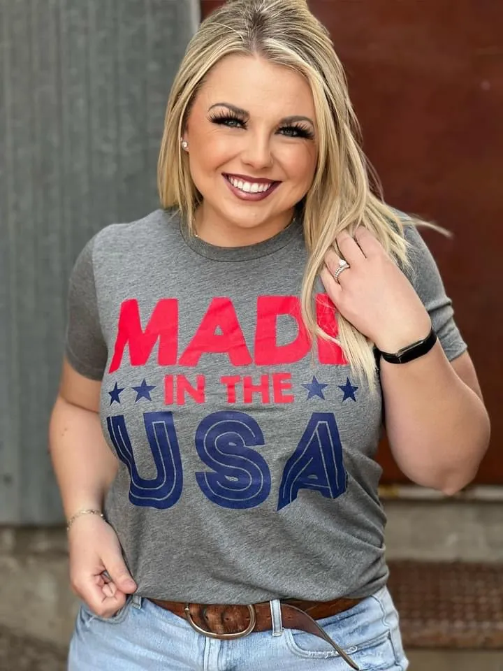 Made in the USA Grey Tee by Texas True Threads