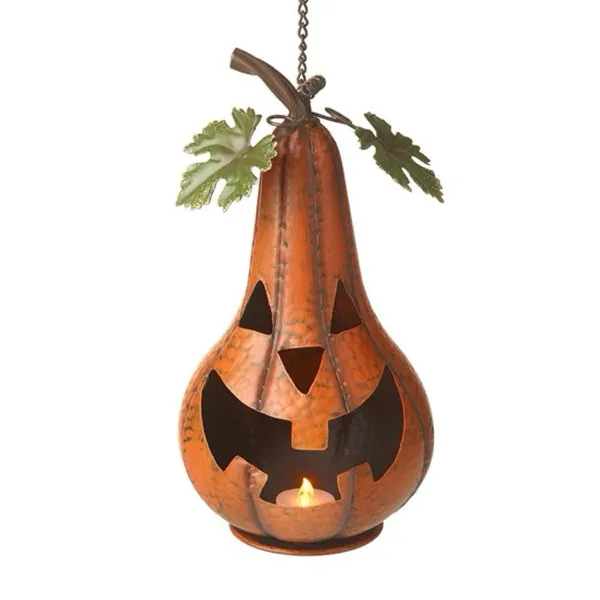 Metal Pumpkin Hanging Lanterns