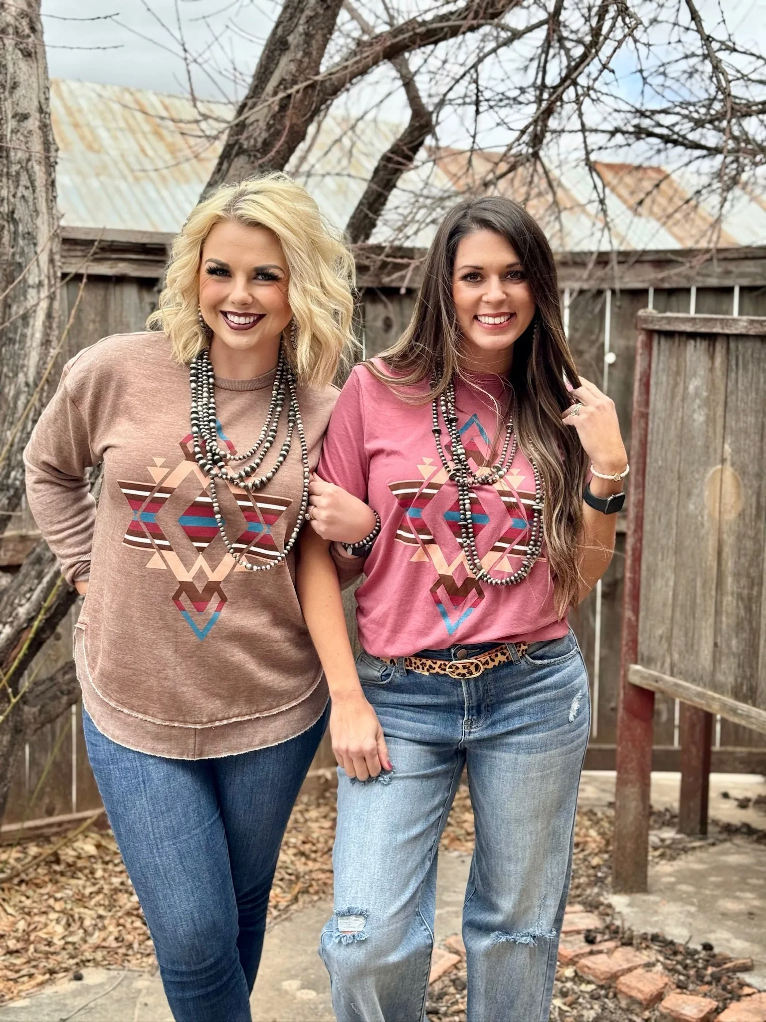 Nacona Aztec Mauve Tee by Texas True Threads