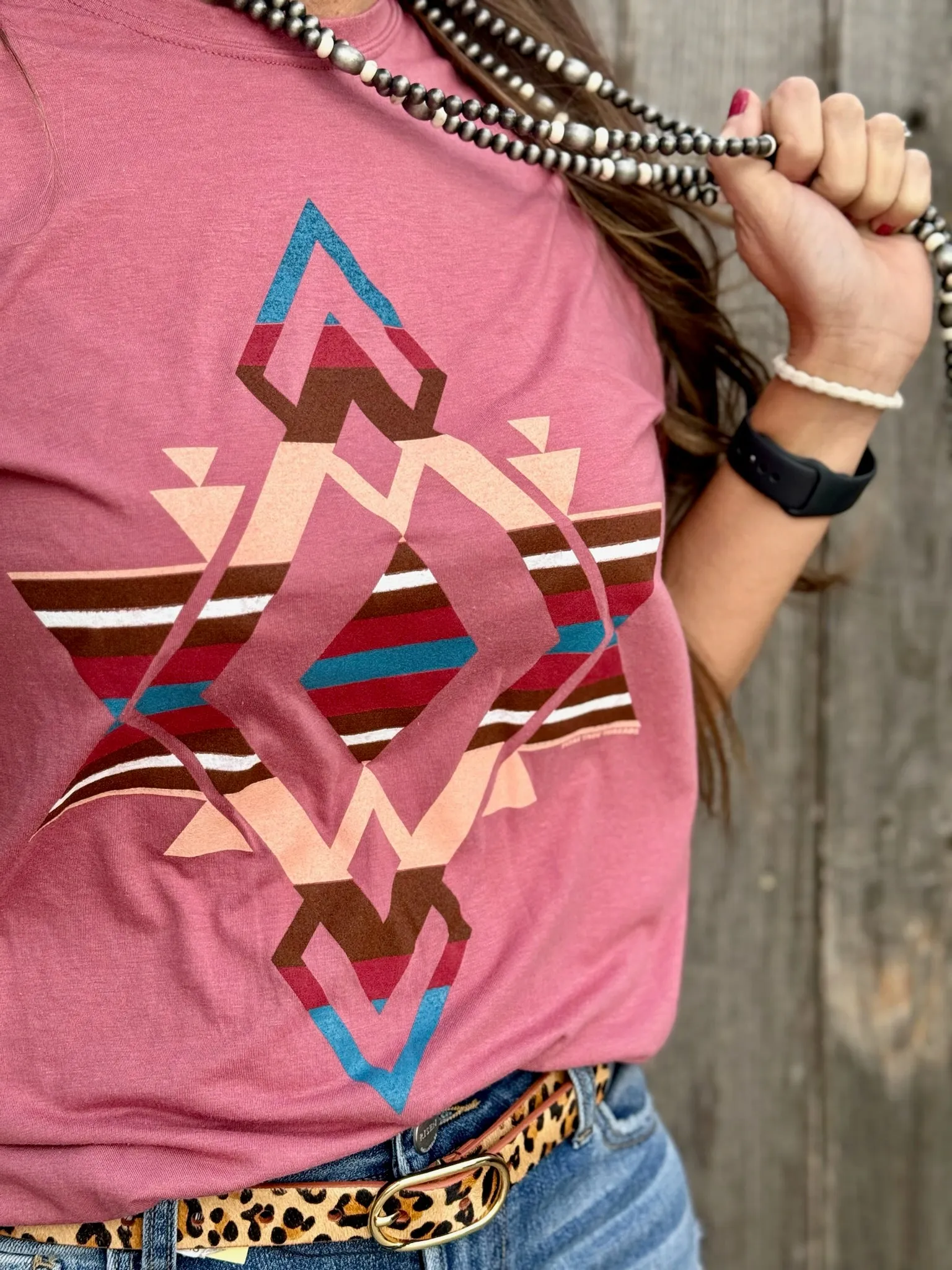 Nacona Aztec Mauve Tee by Texas True Threads