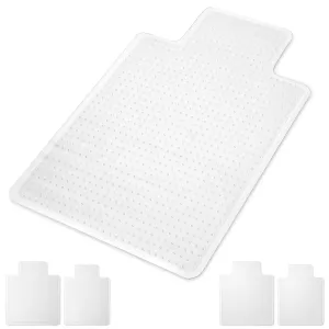 Office Desk Chair Floor Mat with Lip, Clear