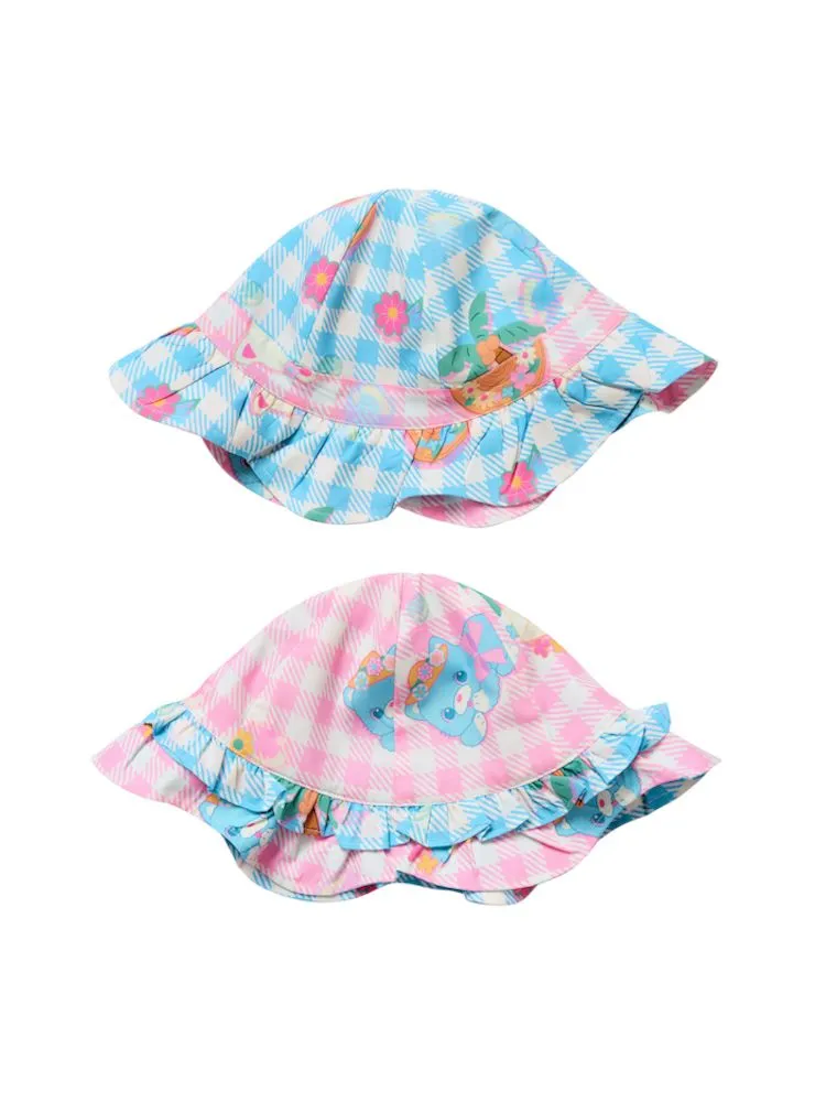 Plaid Cat Print Reversible Shade Fisherman's Hat【s0000009064】