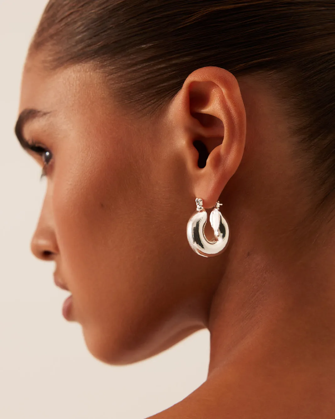 PORTIA HOOP EARRING - STERLING SILVER