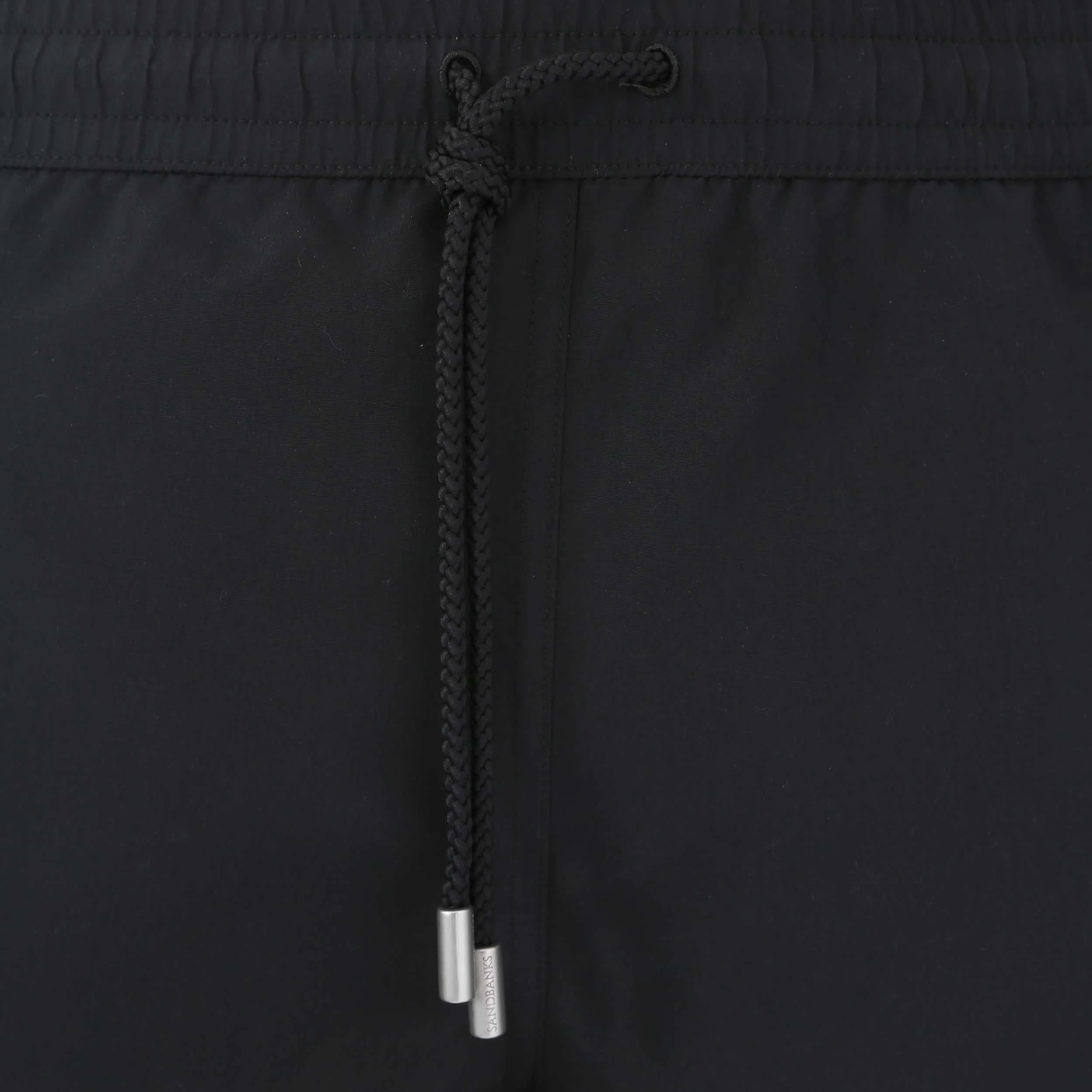 Vintage-Inspired Black Sandbanks Swim Shorts