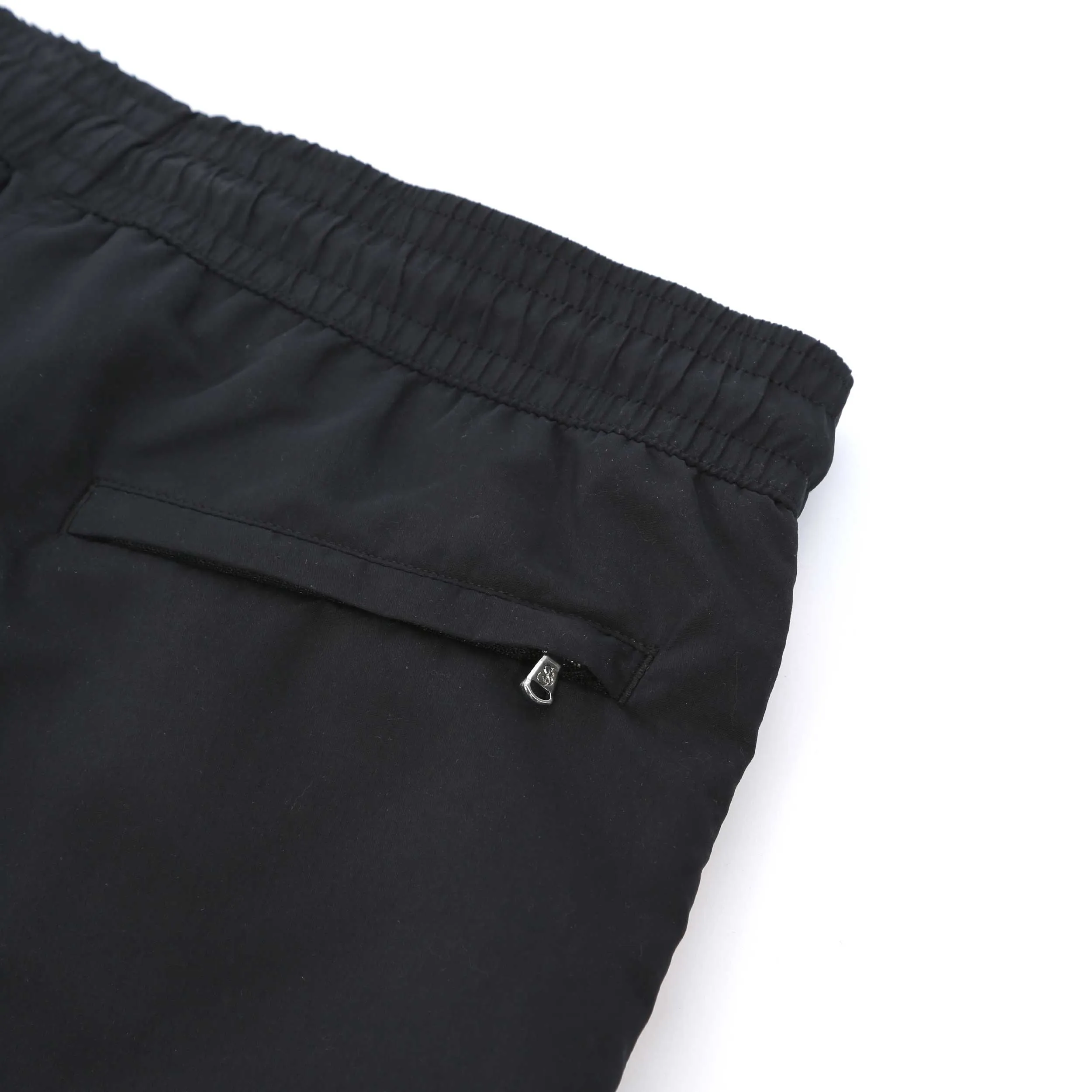 Vintage-Inspired Black Sandbanks Swim Shorts