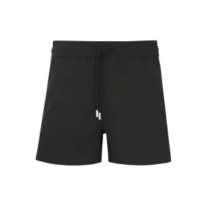 Vintage-Inspired Black Sandbanks Swim Shorts