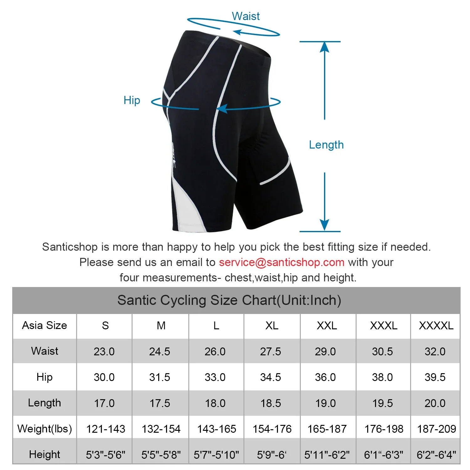 Santic Genting White Men Padded Cycling Shorts