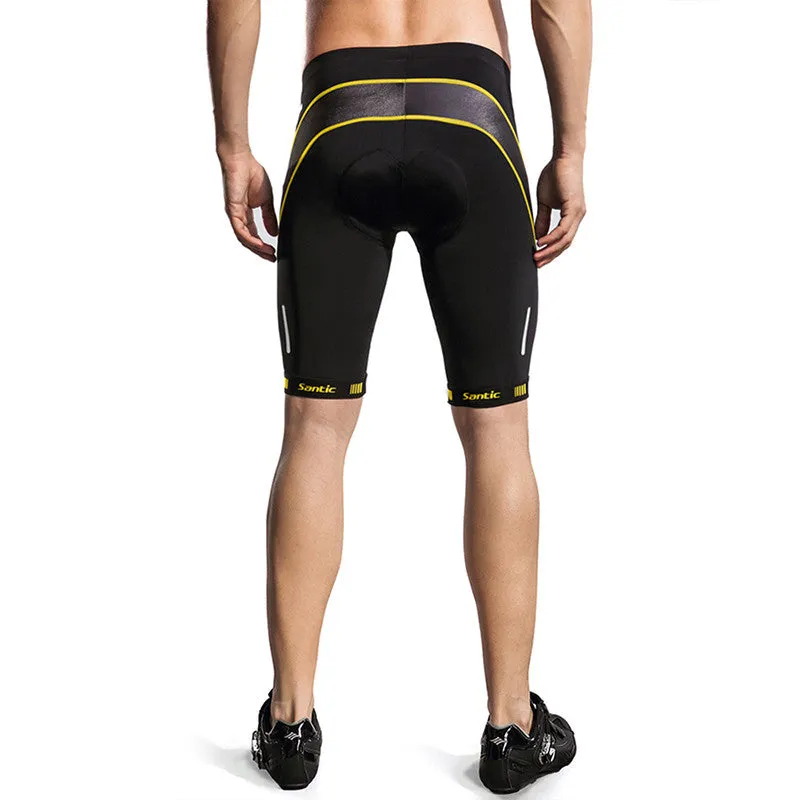 Santic Light velocity Yellow Men Padded Cycling Shorts