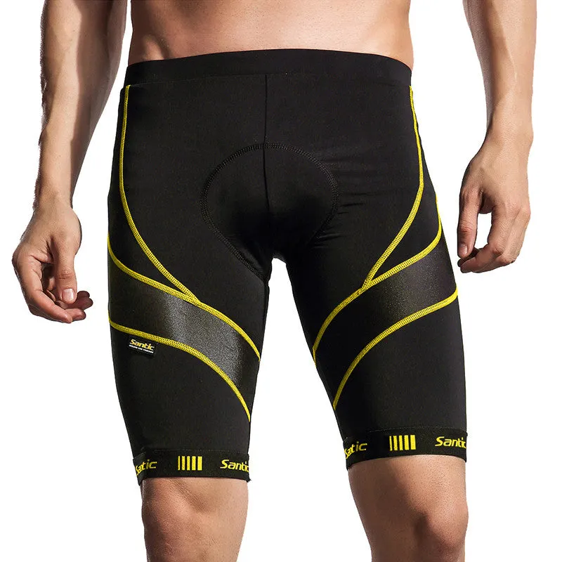 Santic Light velocity Yellow Men Padded Cycling Shorts