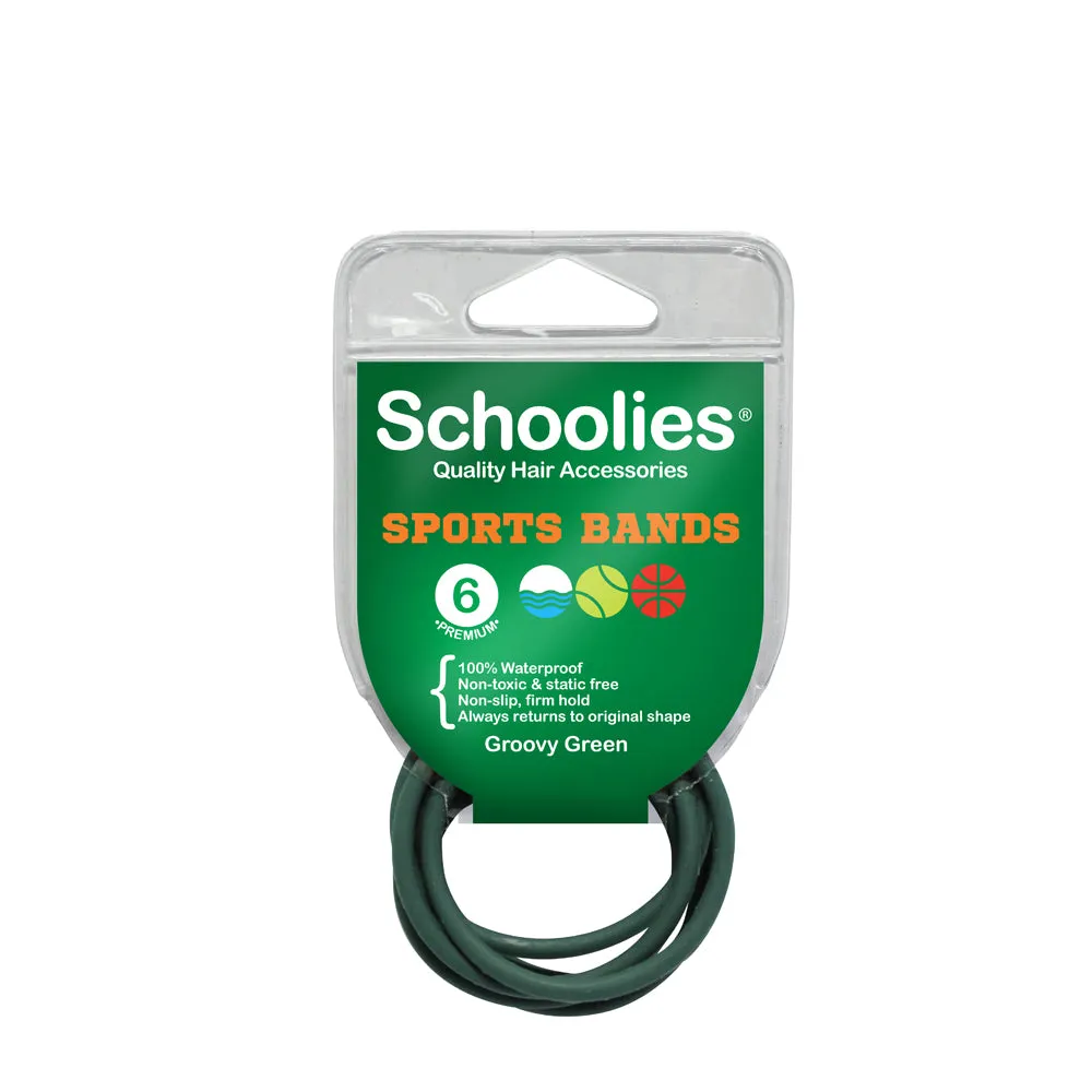 Schoolies Sports Bands 6pc - Groovy Green