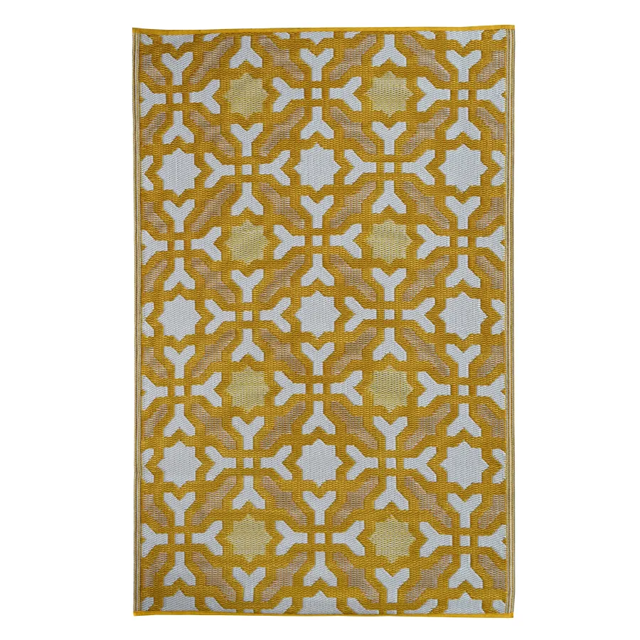 Seville Yellow Recycled Plastic Outdoor Rug