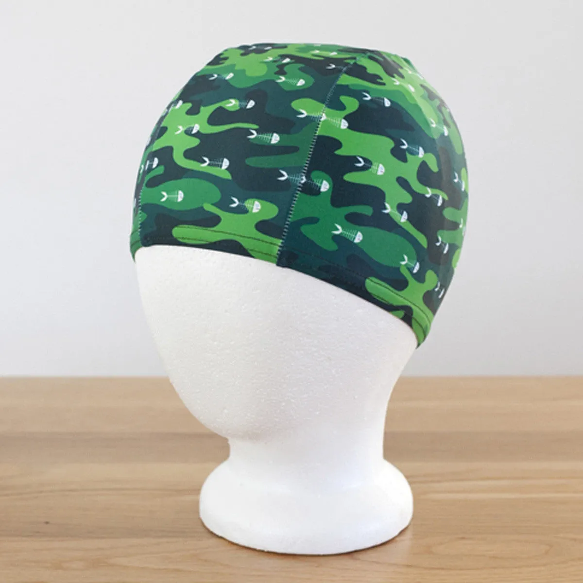 Swimming Cap | Camofish in Green (Lycra)