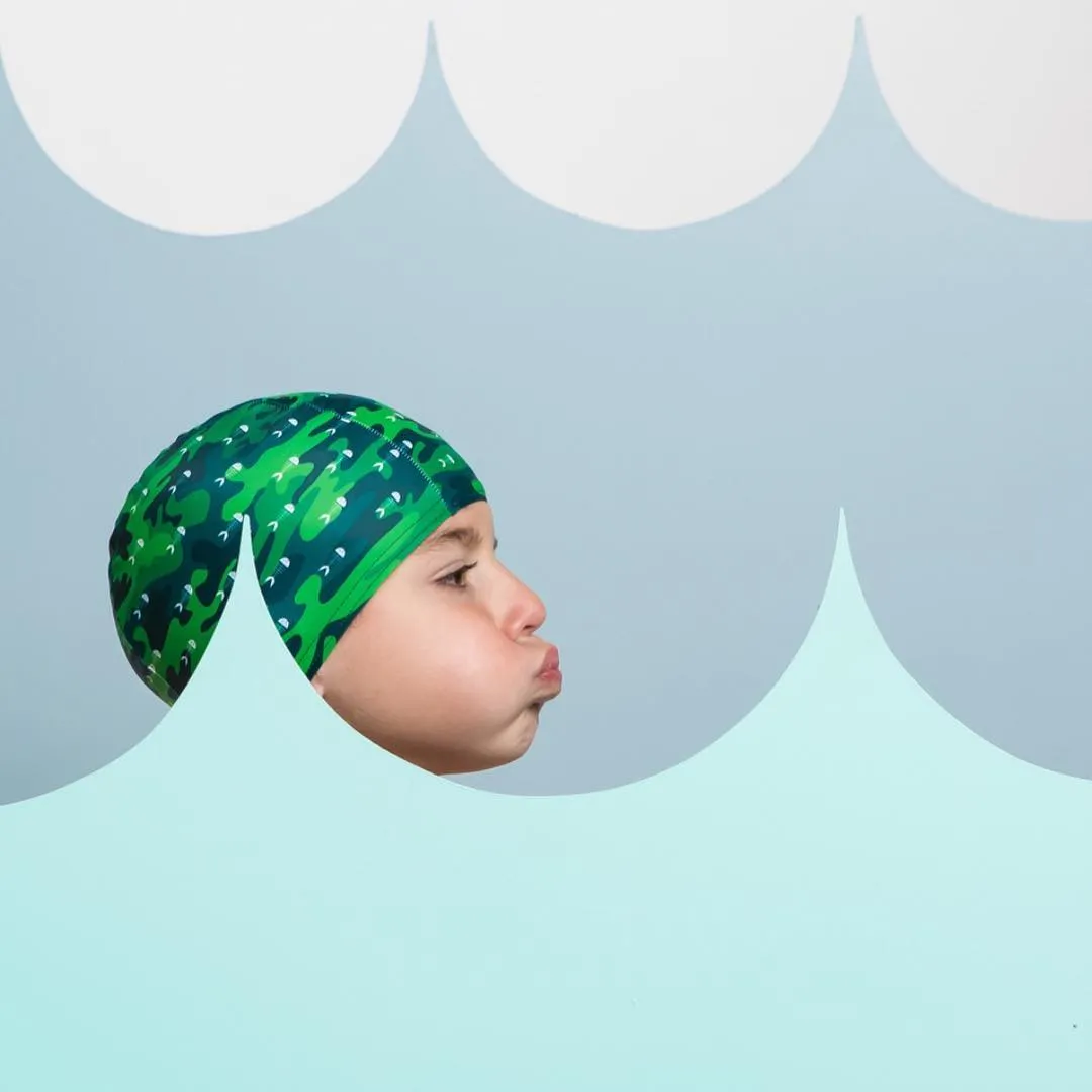 Swimming Cap | Camofish in Green (Lycra)