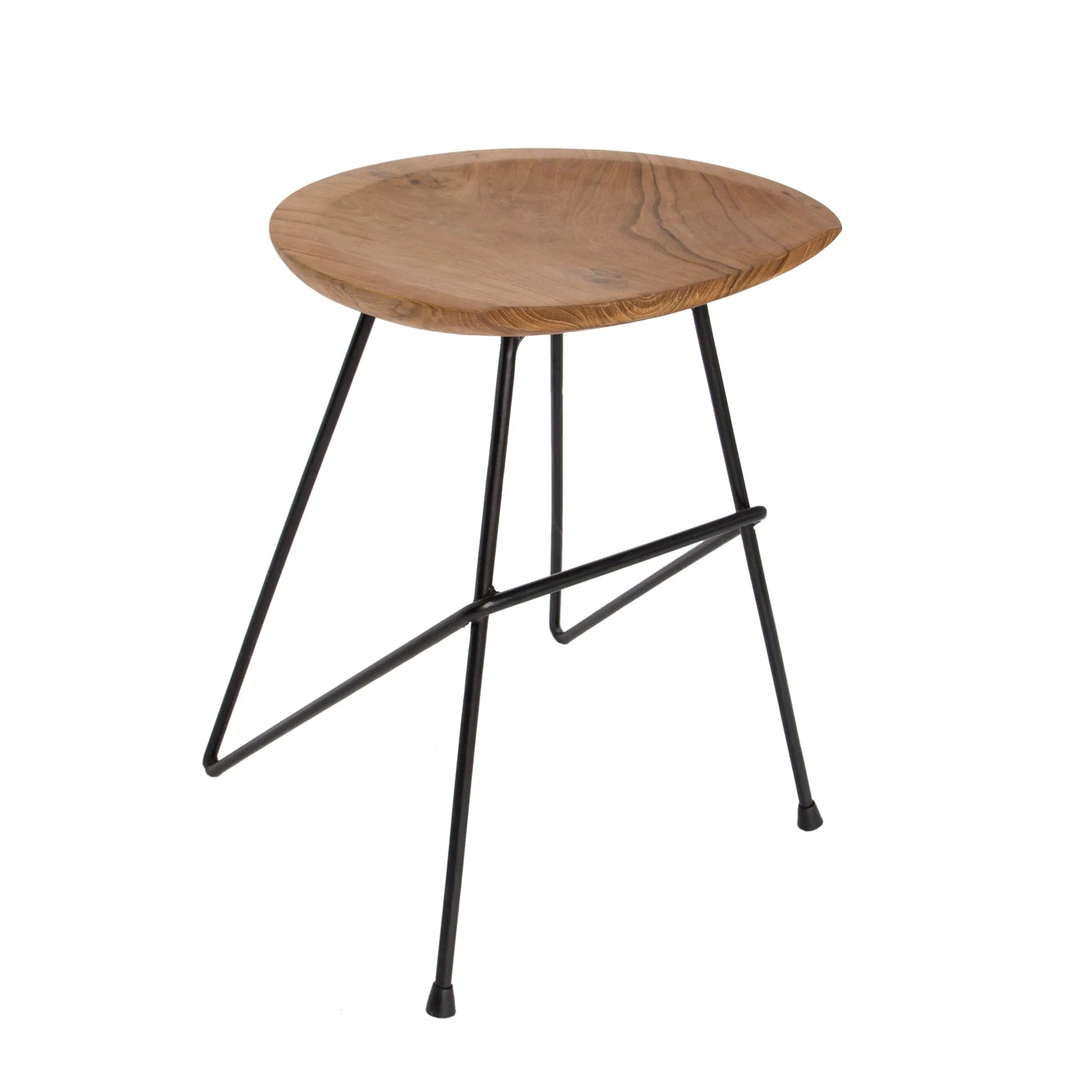 Teak Set of Two Bistro Dining Stools