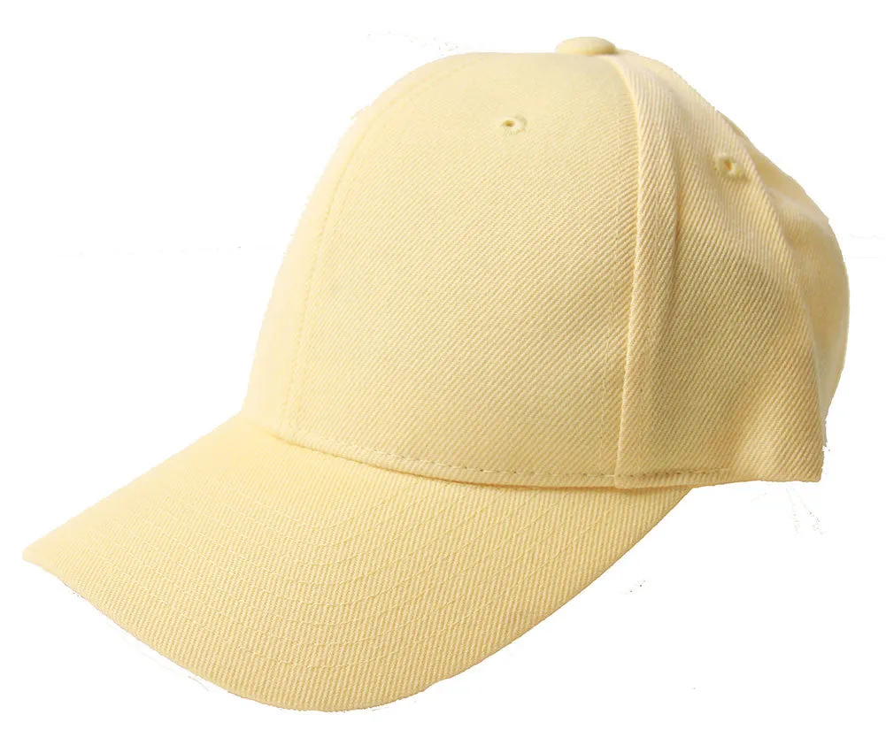 TopHeadwear Blank Baseball Hat Adjustable Hook and Loop Closure