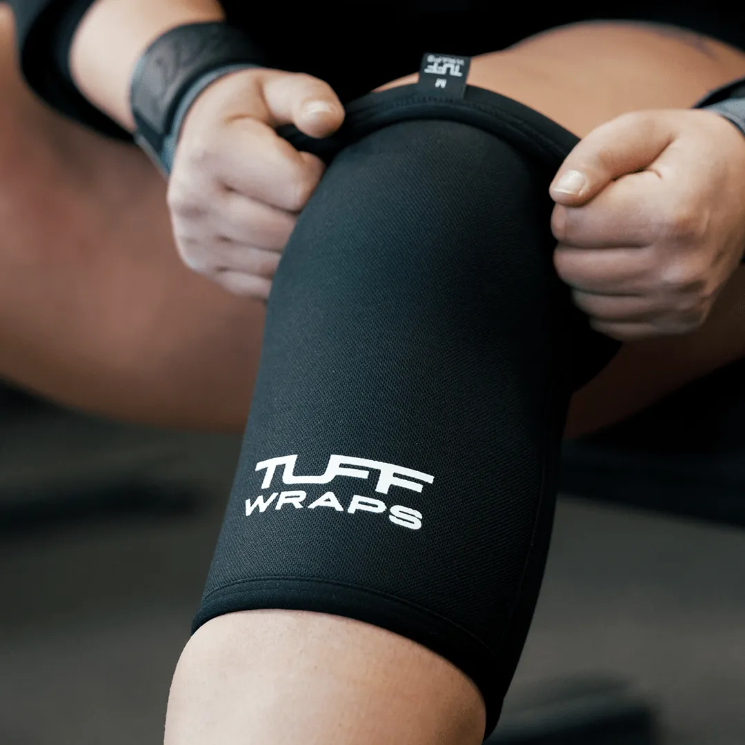 TUFF 7mm Competition Knee Sleeves (All Black)