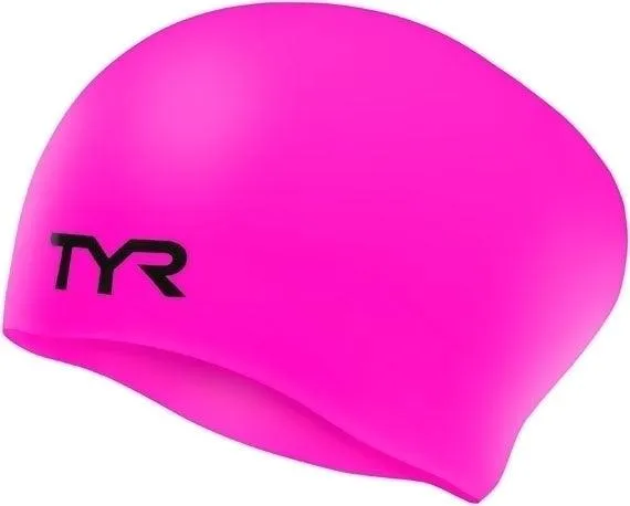 TYR Long Hair Silicone Wrinkle-Free Swim Cap